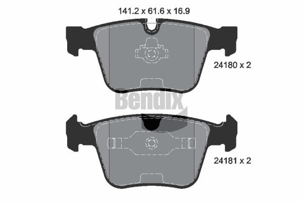 Bendix USA BPD2104 Brake Pad Set, disc brake BPD2104
