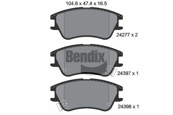 Bendix USA BPD2119 Brake Pad Set, disc brake BPD2119