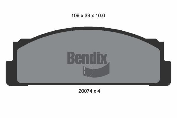 Bendix USA BPD1681 Brake Pad Set, disc brake BPD1681