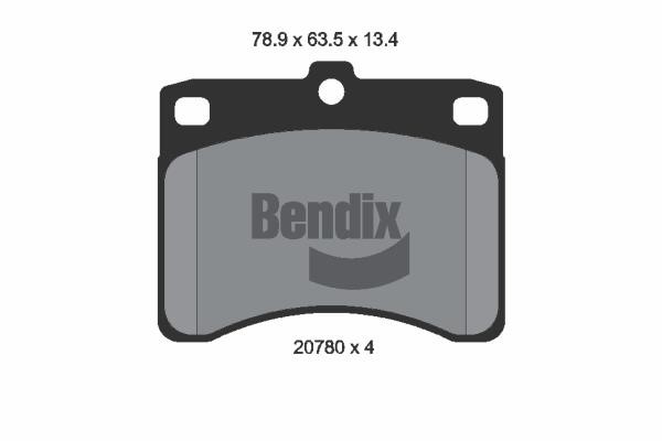 Bendix USA BPD1724 Brake Pad Set, disc brake BPD1724