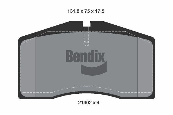 Bendix USA BPD1789 Brake Pad Set, disc brake BPD1789