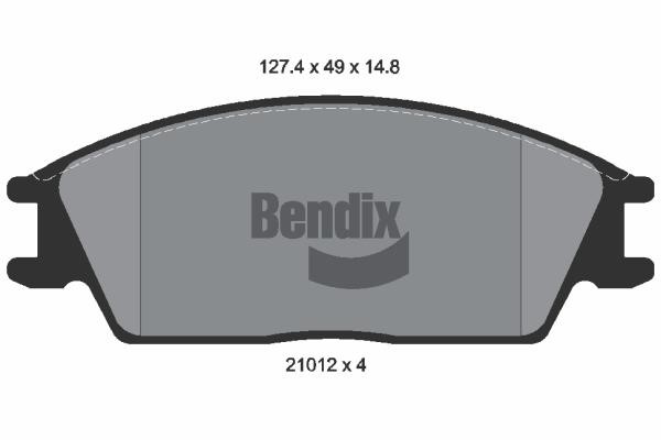 Bendix USA BPD1539 Brake Pad Set, disc brake BPD1539