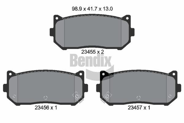 Bendix USA BPD1984 Brake Pad Set, disc brake BPD1984