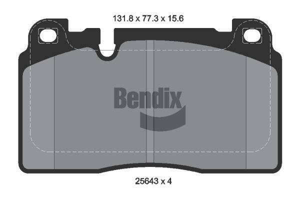 Bendix USA BPD1487 Brake Pad Set, disc brake BPD1487