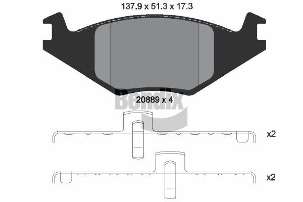 Bendix USA BPD1540 Brake Pad Set, disc brake BPD1540