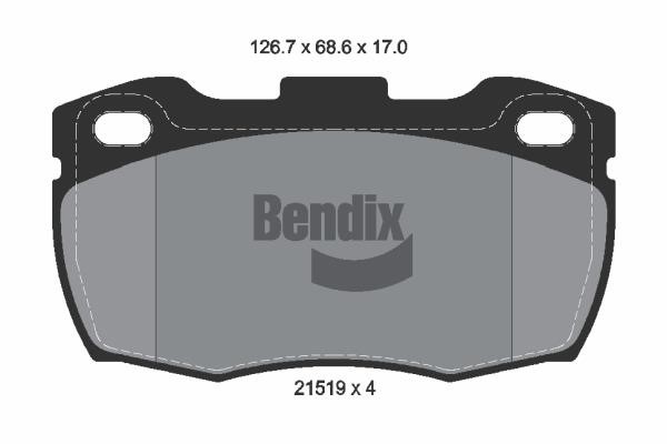 Bendix USA BPD1807 Brake Pad Set, disc brake BPD1807