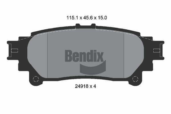 Bendix USA BPD2205 Brake Pad Set, disc brake BPD2205