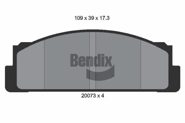 Bendix USA BPD1680 Brake Pad Set, disc brake BPD1680