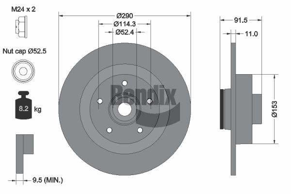 Bendix USA BDS2234 Brake disc BDS2234 BDS2234 Bendix USA Brake disc