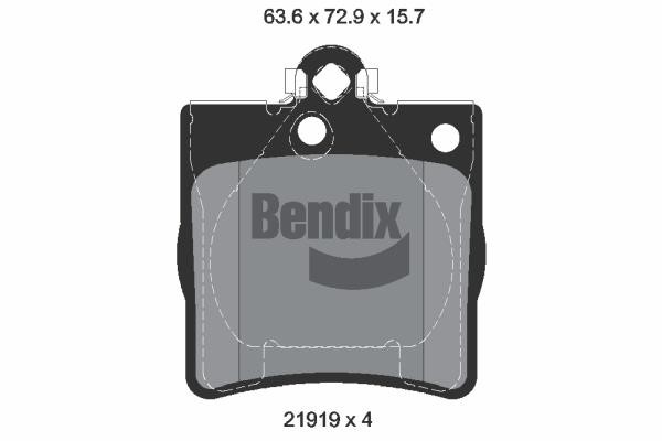 Bendix USA BPD1499 Brake Pad Set, disc brake BPD1499