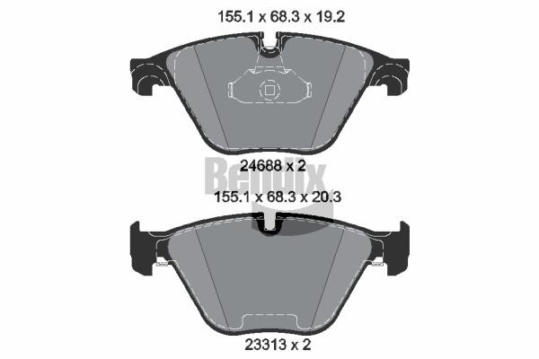 Bendix USA BPD1366 Brake Pad Set, disc brake BPD1366