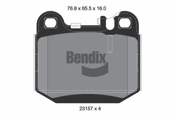 Bendix USA BPD1318 Brake Pad Set, disc brake BPD1318