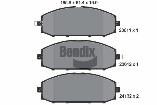 Bendix USA BPD2018 Brake Pad Set, disc brake BPD2018