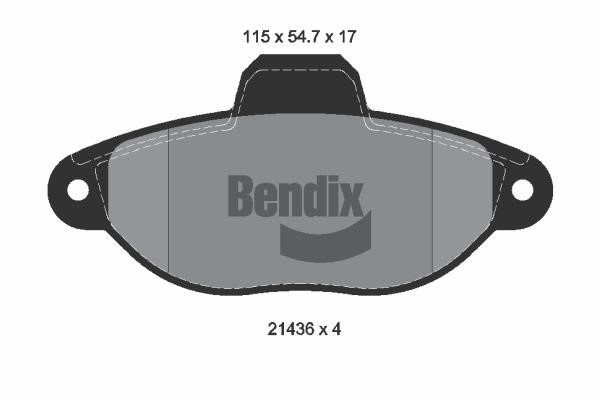 Bendix USA BPD1007 Brake Pad Set, disc brake BPD1007