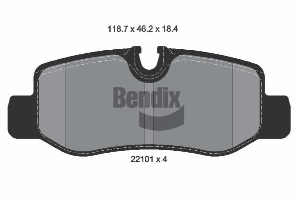Bendix USA BPD1109 Brake Pad Set, disc brake BPD1109