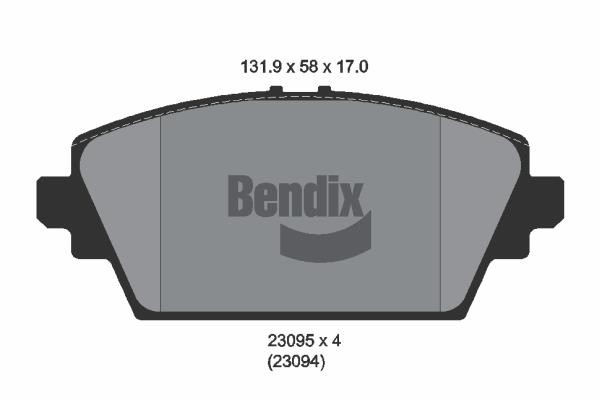 Bendix USA BPD1921 Brake Pad Set, disc brake BPD1921