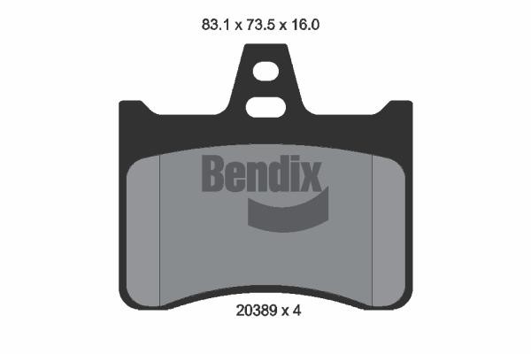 Bendix USA BPD1702 Brake Pad Set, disc brake BPD1702