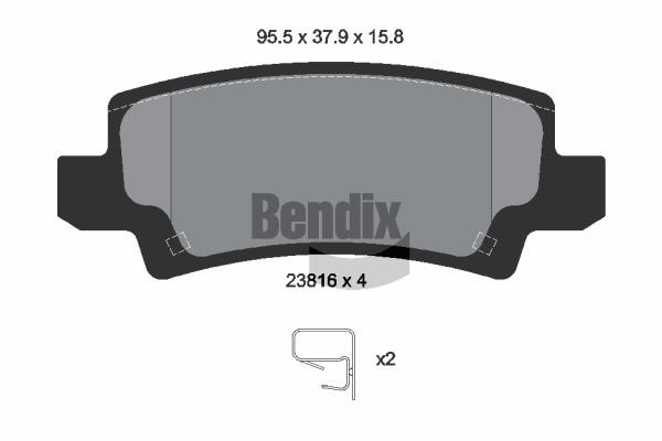 Bendix USA BPD1370 Brake Pad Set, disc brake BPD1370