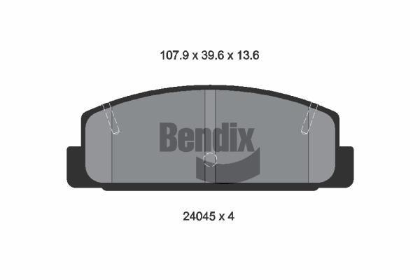 Bendix USA BPD1266 Brake Pad Set, disc brake BPD1266