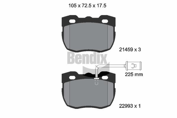 Bendix USA BPD2312 Brake Pad Set, disc brake BPD2312