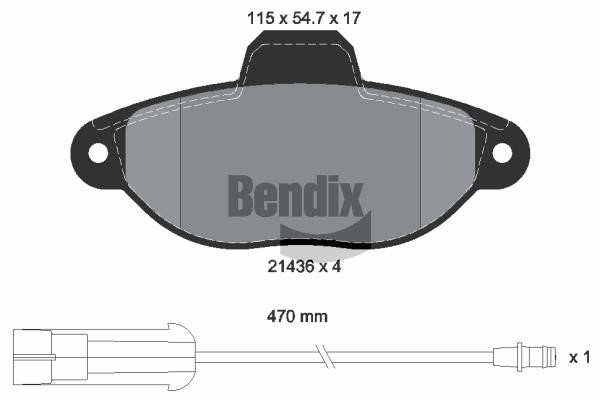 Bendix USA BPD1020 Brake Pad Set, disc brake BPD1020