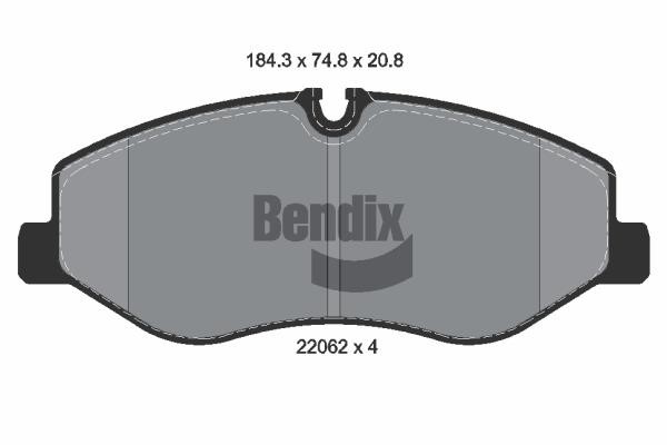 Bendix USA BPD1306 Brake Pad Set, disc brake BPD1306