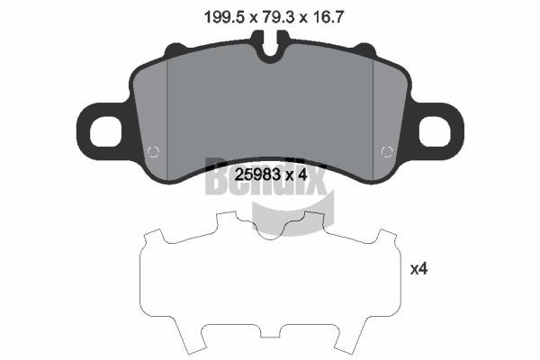 Bendix USA BPD2305 Brake Pad Set, disc brake BPD2305