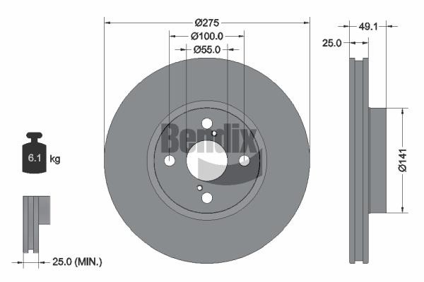 Bendix USA BDS1700 Brake disc BDS1700 BDS1700 Bendix USA Brake disc