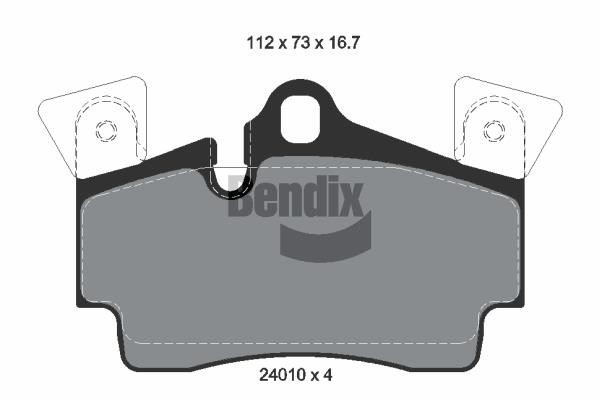 Bendix USA BPD2076 Brake Pad Set, disc brake BPD2076