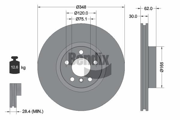 BDS1243HC Bendix USA Brake disc