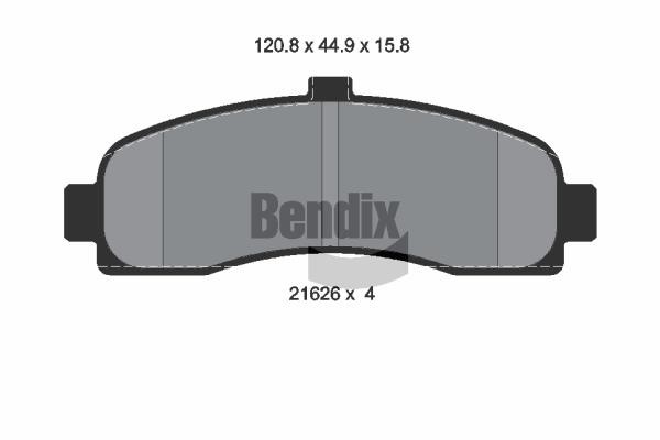 Bendix USA BPD1482 Brake Pad Set, disc brake BPD1482