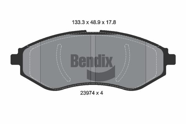 Bendix USA BPD1347 Brake Pad Set, disc brake BPD1347