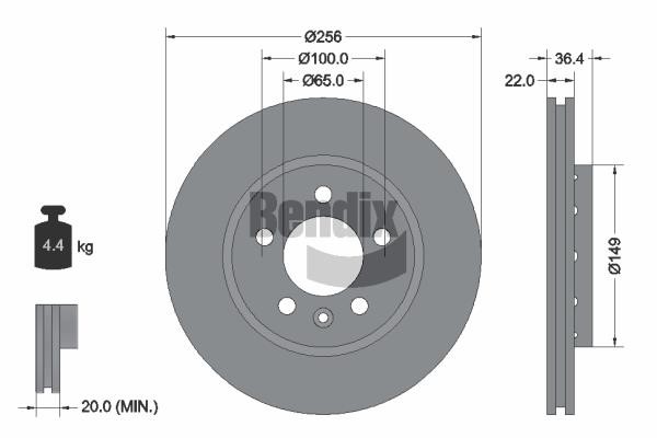 Bendix USA BDS1356 Brake disc BDS1356 BDS1356 Bendix USA Brake disc