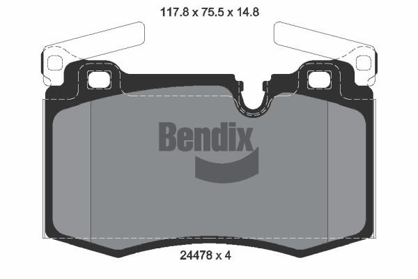 Bendix USA BPD2158 Brake Pad Set, disc brake BPD2158