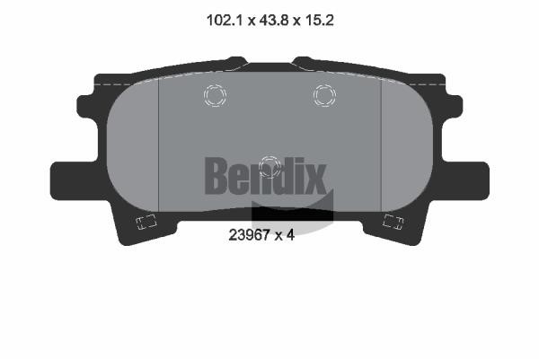 Bendix USA BPD2071 Brake Pad Set, disc brake BPD2071