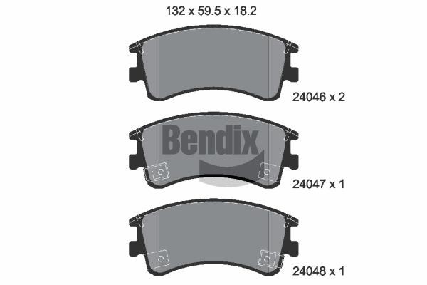 Bendix USA BPD1375 Brake Pad Set, disc brake BPD1375