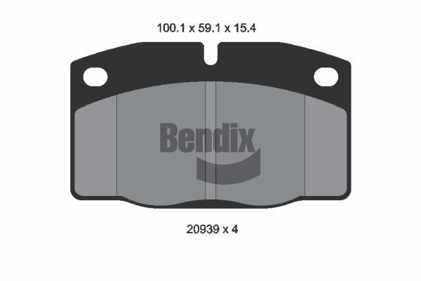 Bendix USA BPD1735 Brake Pad Set, disc brake BPD1735