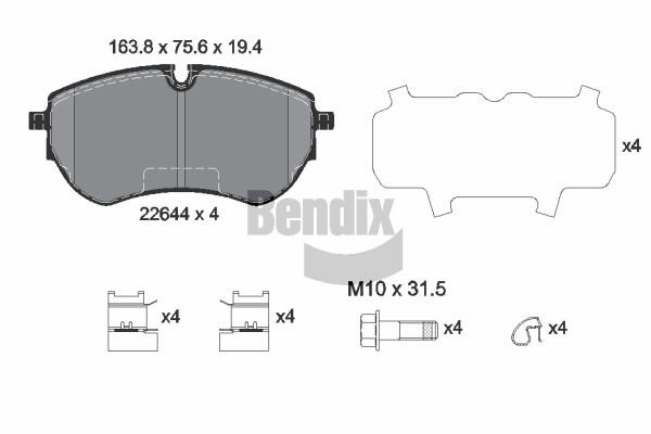 Bendix USA BPD2311 Brake Pad Set, disc brake BPD2311