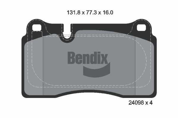 Bendix USA BPD1589 Brake Pad Set, disc brake BPD1589