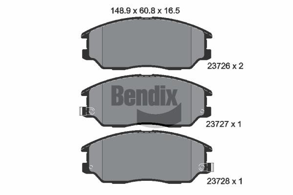 Bendix USA BPD2028 Brake Pad Set, disc brake BPD2028