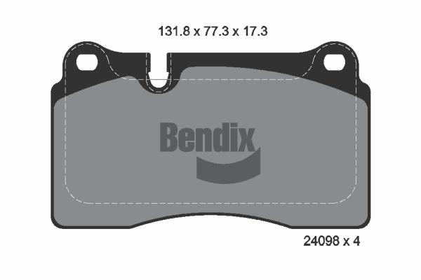 Bendix USA BPD1218 Brake Pad Set, disc brake BPD1218