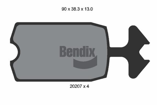 Bendix USA BPD1689 Brake Pad Set, disc brake BPD1689