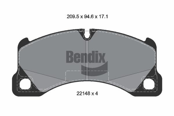 Bendix USA BPD2364 Brake Pad Set, disc brake BPD2364