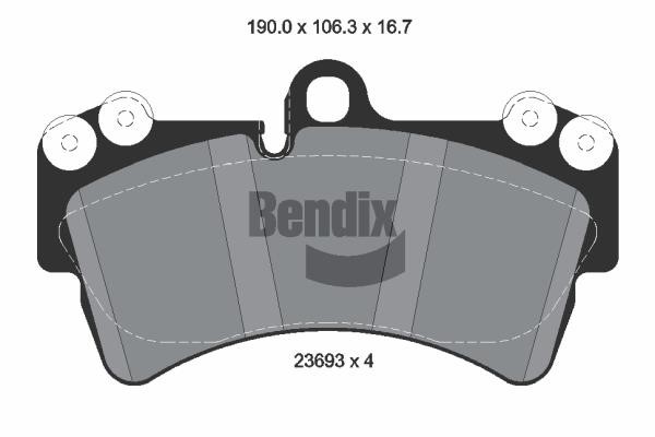 Bendix USA BPD1350 Brake Pad Set, disc brake BPD1350