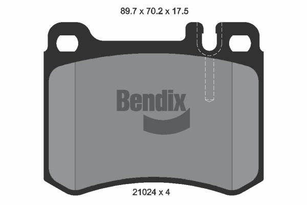 Bendix USA BPD1742 Brake Pad Set, disc brake BPD1742