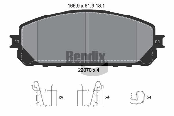 Bendix USA BPD1871 Brake Pad Set, disc brake BPD1871