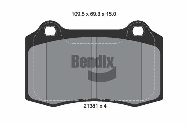 Bendix USA BPD1787 Brake Pad Set, disc brake BPD1787