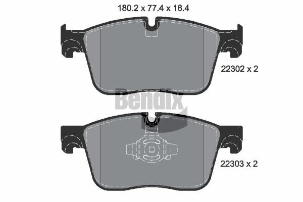 Bendix USA BPD1882 Brake Pad Set, disc brake BPD1882