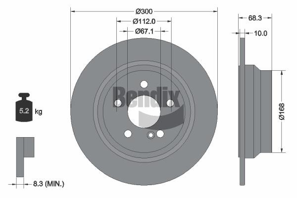 Bendix USA BDS1200 Brake disc BDS1200 BDS1200 Bendix USA Brake disc
