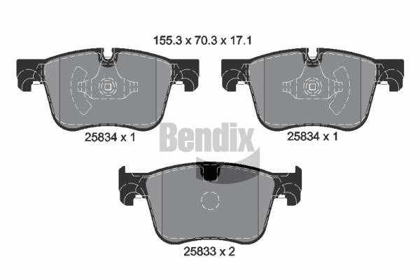 Bendix USA BPD1399 Brake Pad Set, disc brake BPD1399